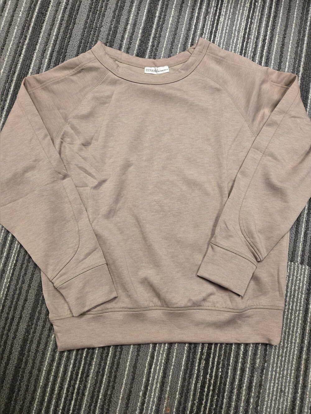 Zenana L/S Beige Sz M
